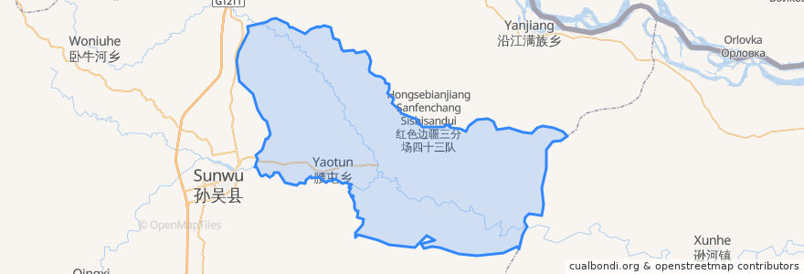 Mapa de ubicacion de 腰屯乡.