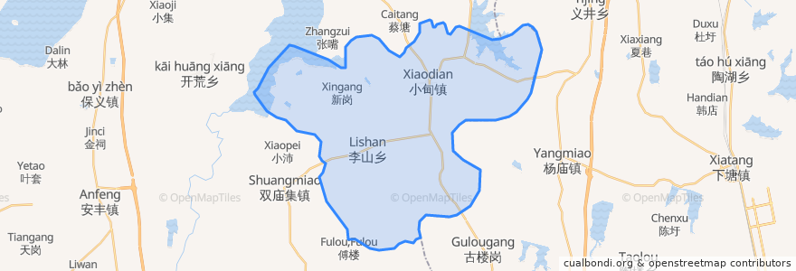 Mapa de ubicacion de 小甸镇.