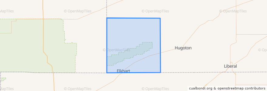 Mapa de ubicacion de Morton County.