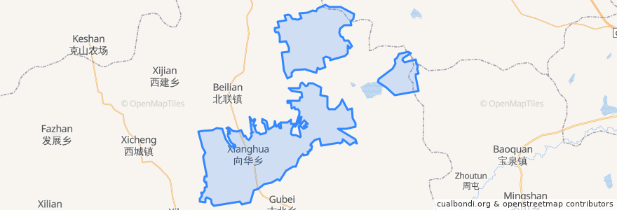 Mapa de ubicacion de 向华乡.