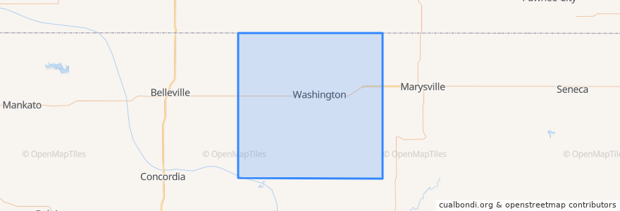 Mapa de ubicacion de Washington County.