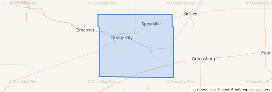 Mapa de ubicacion de Ford County.