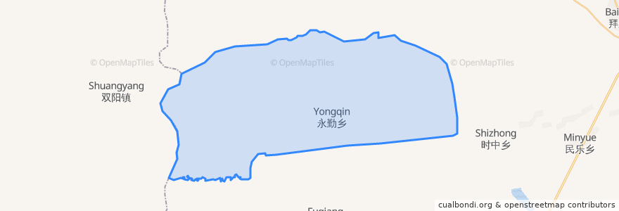 Mapa de ubicacion de 永勤乡.