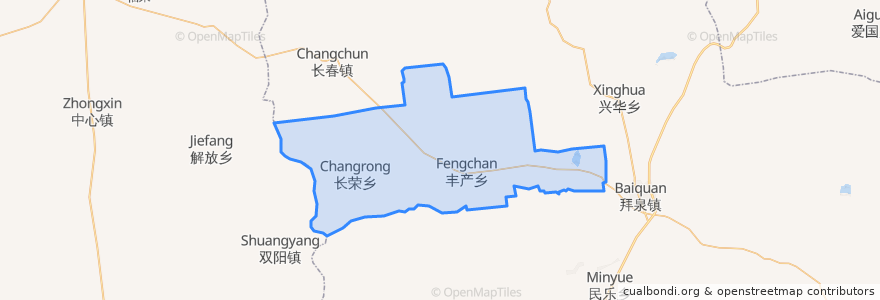 Mapa de ubicacion de 丰产乡.