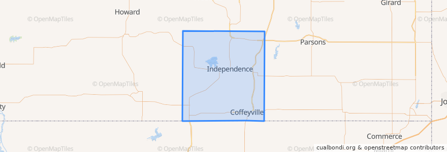 Mapa de ubicacion de Montgomery County.