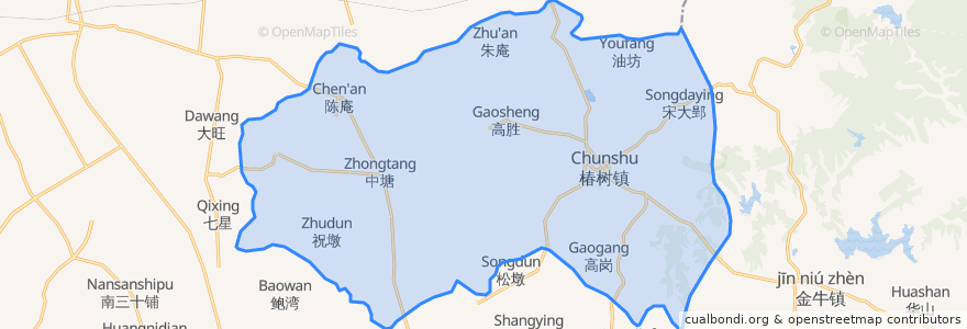 Mapa de ubicacion de 椿树镇.