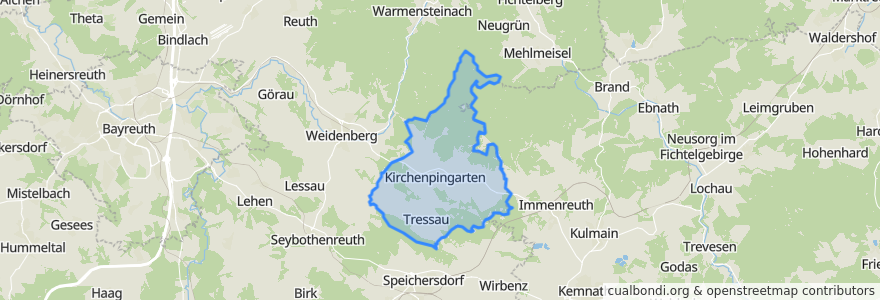 Mapa de ubicacion de Kirchenpingarten.