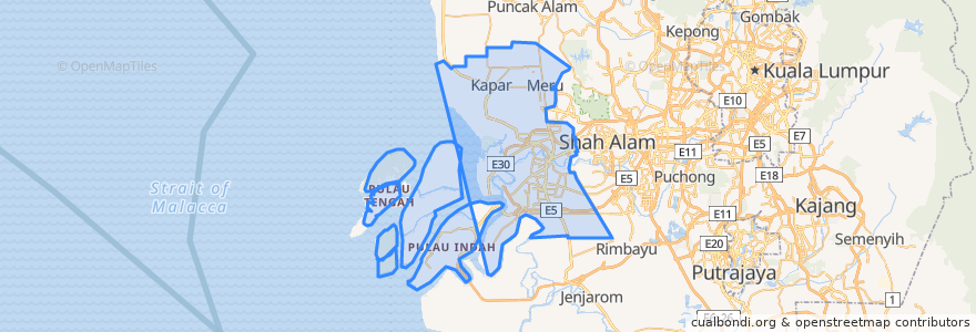 Mapa de ubicacion de Klang Municipal Council.