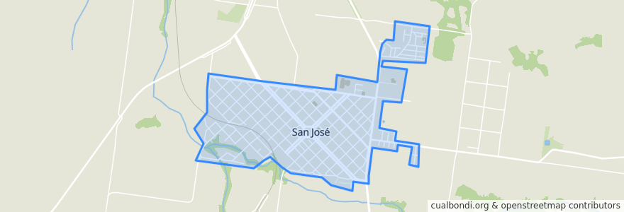 Mapa de ubicacion de San José.