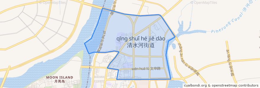 Mapa de ubicacion de 三里桥街道.