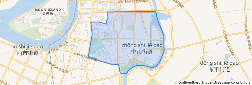 Mapa de ubicacion de 中市街道.