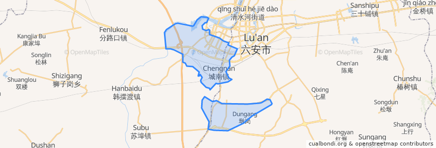 Mapa de ubicacion de 城南镇.