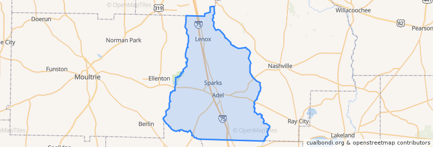 Mapa de ubicacion de Cook County.