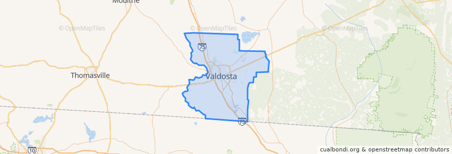 Mapa de ubicacion de Lowndes County.