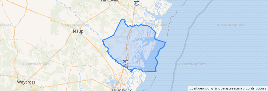 Mapa de ubicacion de McIntosh County.