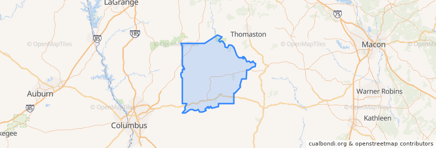 Mapa de ubicacion de Talbot County.