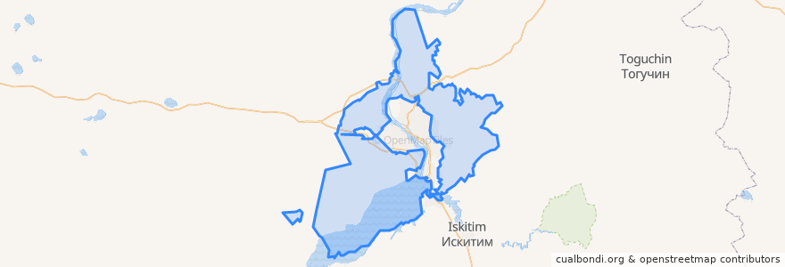 Mapa de ubicacion de Novosibirskij rajon.