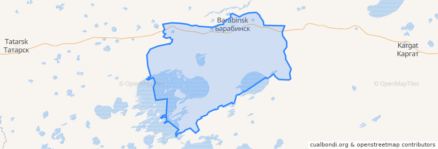 Mapa de ubicacion de Барабинский район.