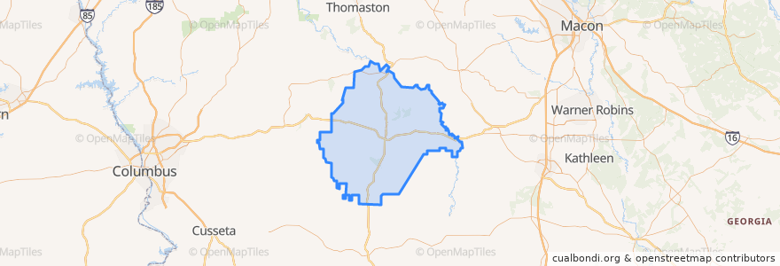 Mapa de ubicacion de Taylor County.