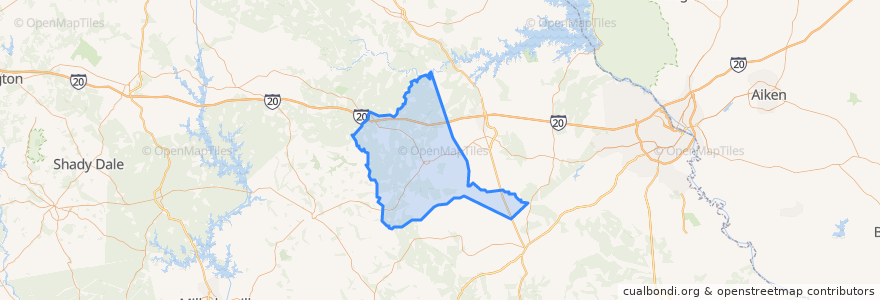 Mapa de ubicacion de Warren County.