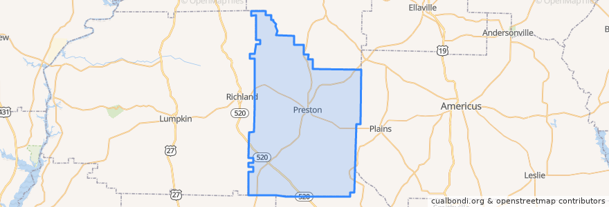 Mapa de ubicacion de Webster County.