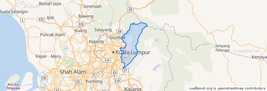 Mapa de ubicacion de Ampang Jaya Municipal Council.