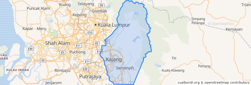 Mapa de ubicacion de Majlis Perbandaran Kajang.