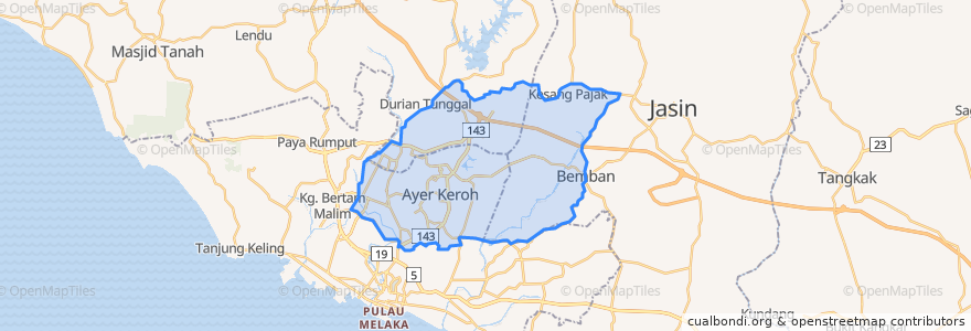 Mapa de ubicacion de Majlis Perbandaran Hang Tuah Jaya.