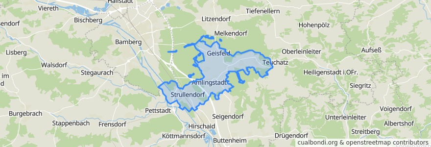 Mapa de ubicacion de Strullendorf.