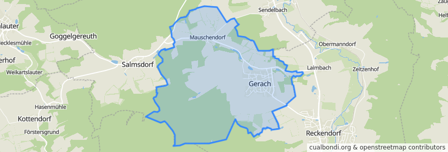 Mapa de ubicacion de Gerach.