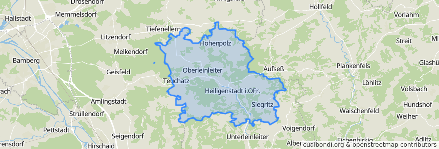 Mapa de ubicacion de Heiligenstadt i. OFr..