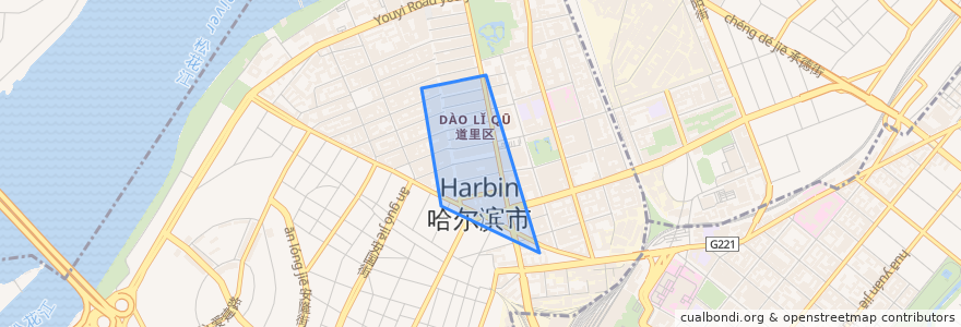 Mapa de ubicacion de 尚志街道.