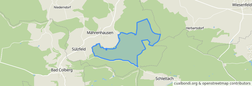 Mapa de ubicacion de Callenberger Forst-West.