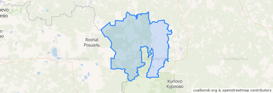 Mapa de ubicacion de сельское поселение Уршельский.