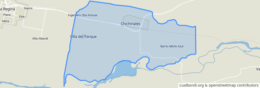 Mapa de ubicacion de Municipio de Chichinales.