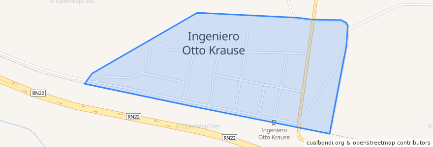 Mapa de ubicacion de Ingeniero Otto Krause.