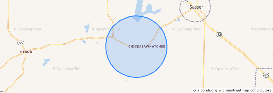 Mapa de ubicacion de Chickasawhatchee.