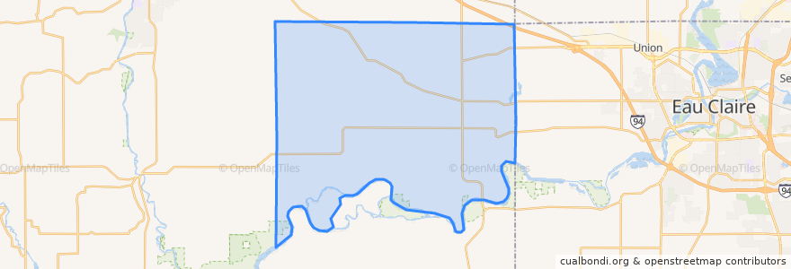 Mapa de ubicacion de Town of Spring Brook.