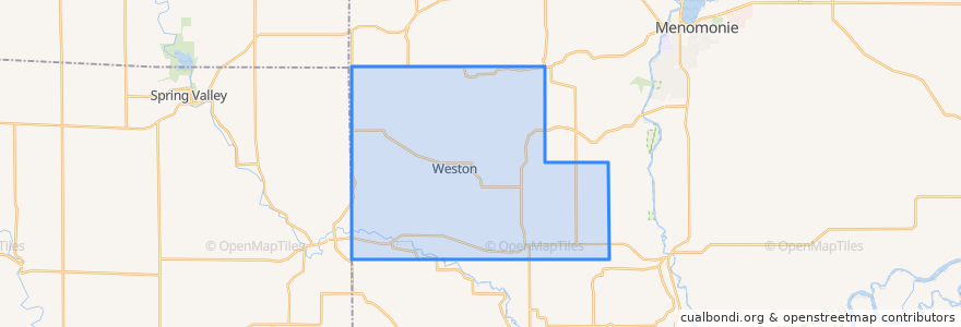Mapa de ubicacion de Town of Weston.