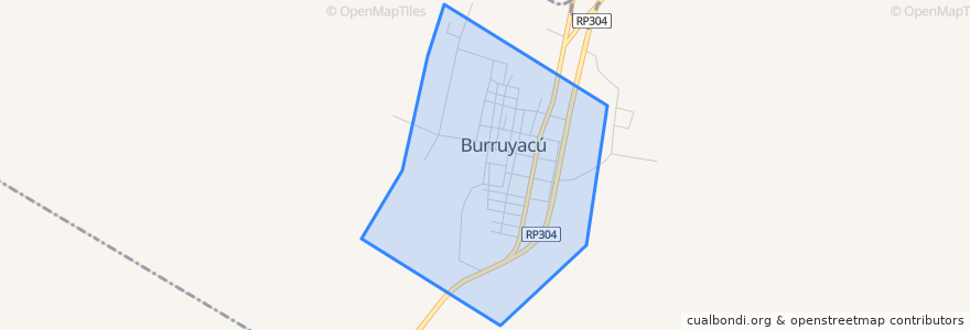 Mapa de ubicacion de Burruyacú.