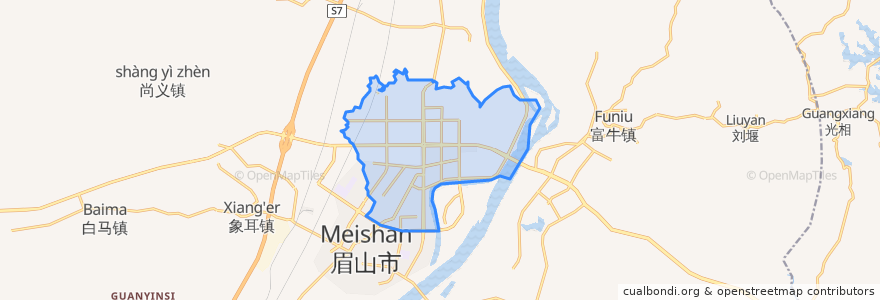 Mapa de ubicacion de 大石桥街道.