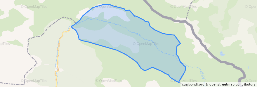 Mapa de ubicacion de Comunero de Ansó y Hecho.