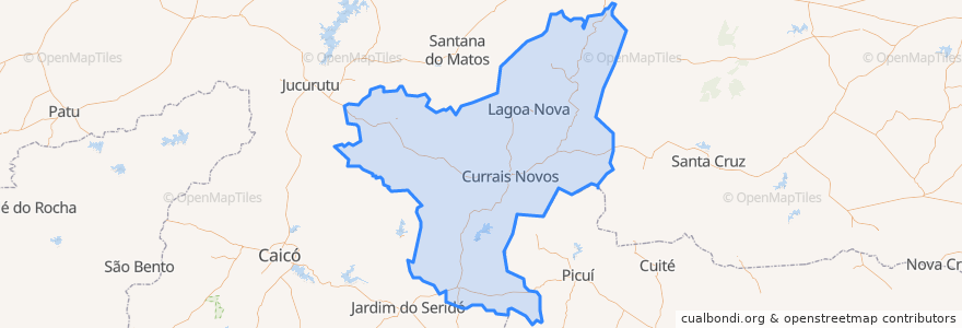 Mapa de ubicacion de Região Geográfica Imediata de Currais Novos.