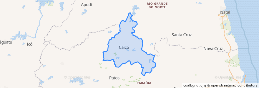 Mapa de ubicacion de Região Geográfica Imediata de Caicó.