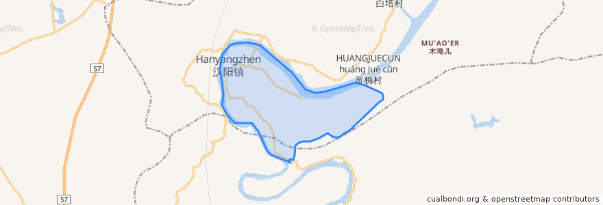 Mapa de ubicacion de 汉阳镇.