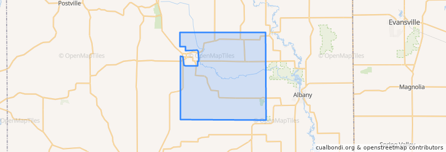 Mapa de ubicacion de Town of Mount Pleasant.