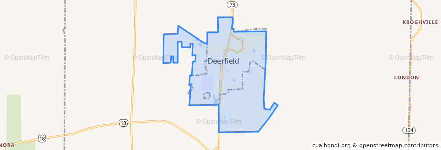 Mapa de ubicacion de Town of Deerfield.