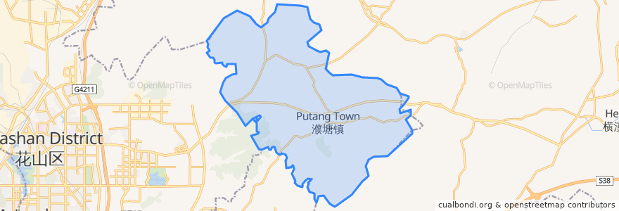 Mapa de ubicacion de Putang Town.