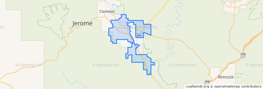 Mapa de ubicacion de Cottonwood.