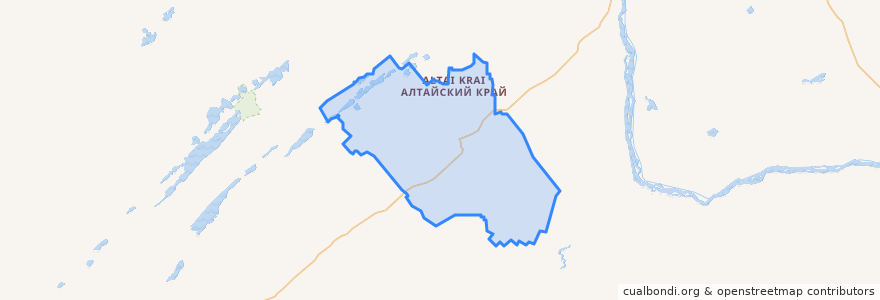 Mapa de ubicacion de Алейский район.